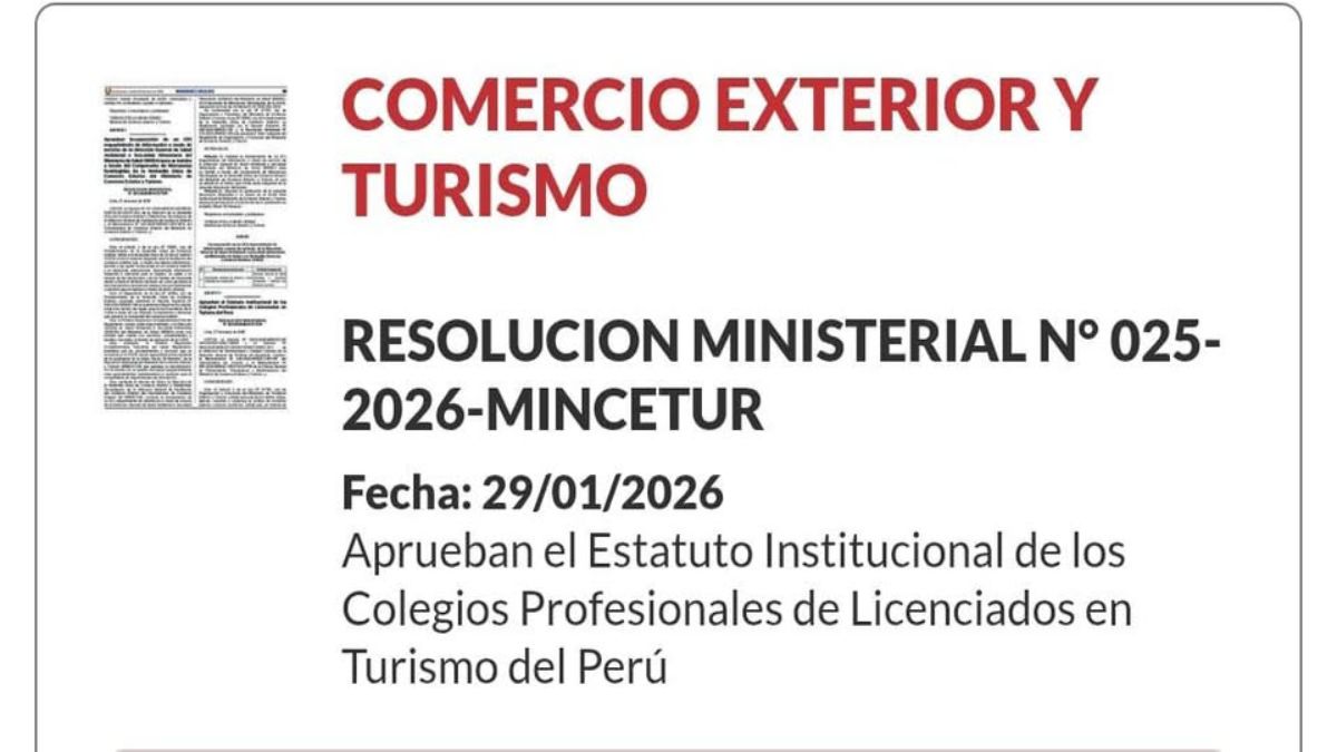 Comunicado: Aprobación del Estatuto de los COLITUR a nivel nacional